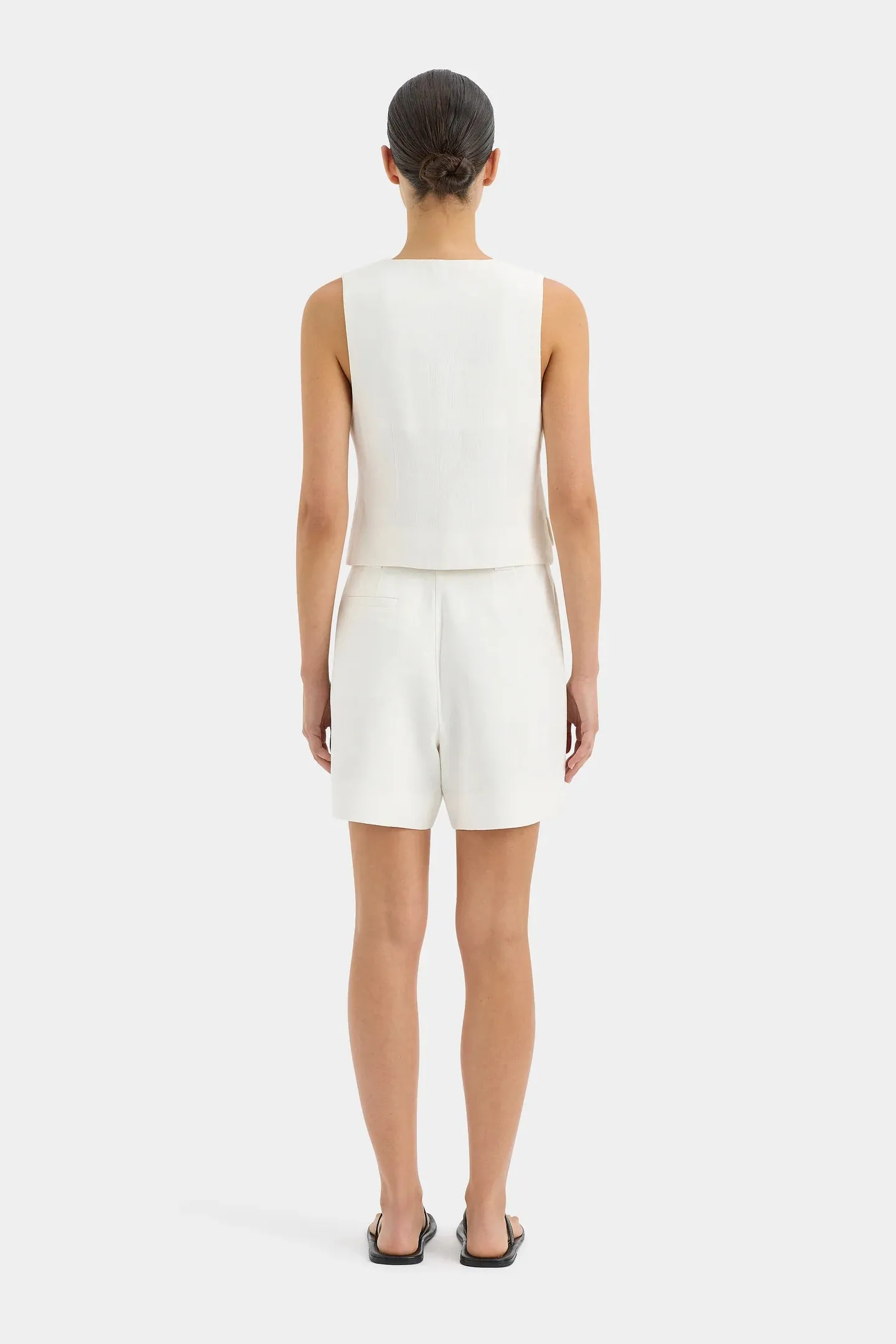 SIR. Clemence Tailored Vest in Ivory