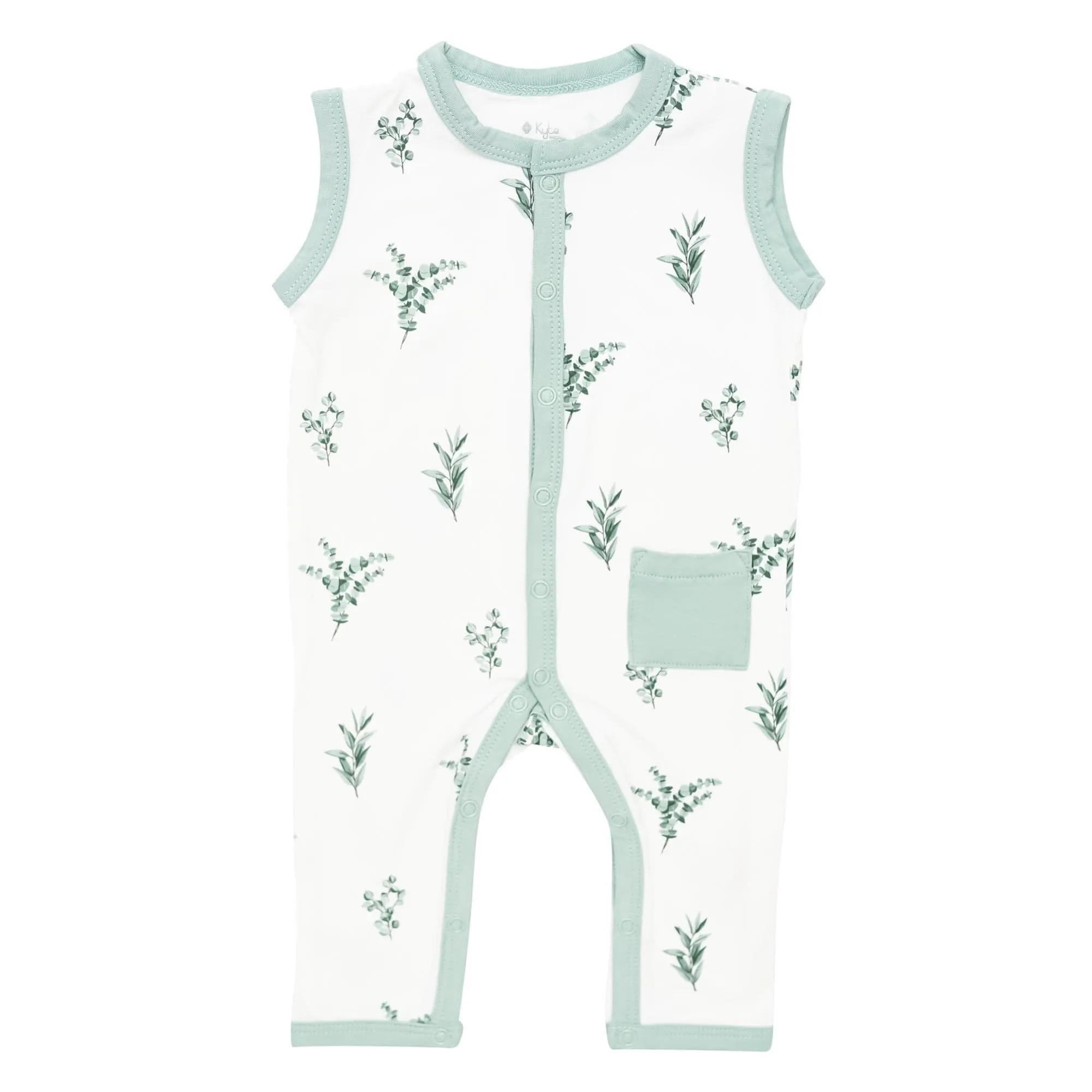 Sleeveless Romper in Eucalyptus