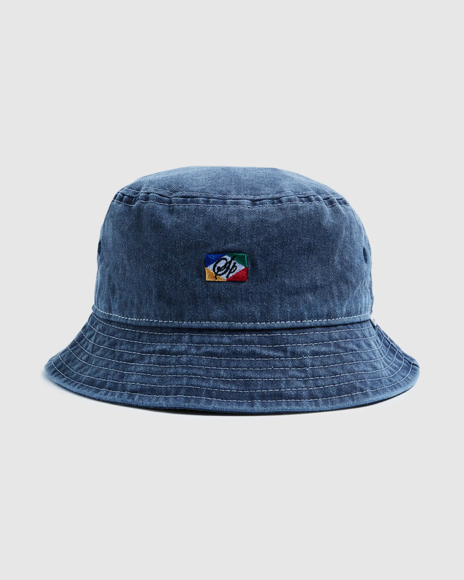 Spencer Project Flag Bucket Hat Washed Navy