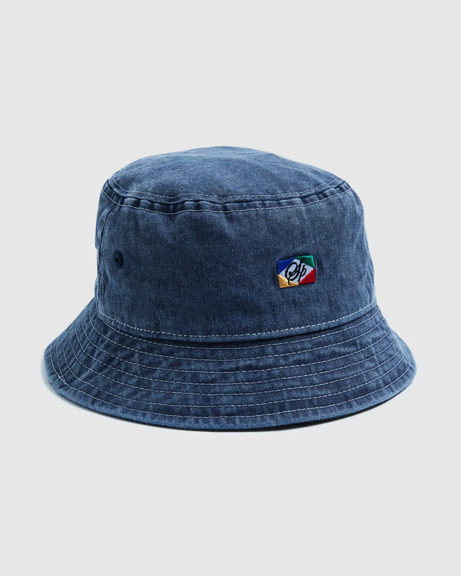 Spencer Project Flag Bucket Hat Washed Navy