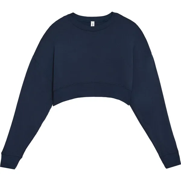 SPLITS59 Women's Noah Fleece Crop Sweatshirt, Indigo