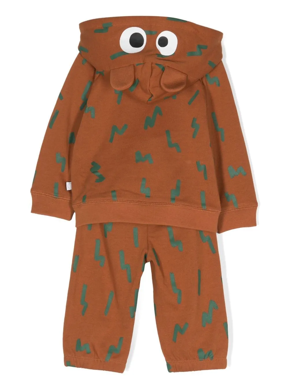 Stella McCartney Kids graphic-print organic cotton tracksuit set - Brown