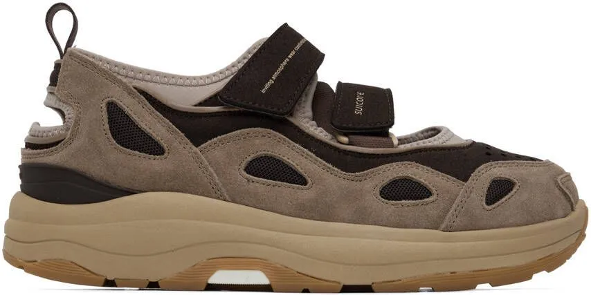 Suicoke Brown & Beige AKK-ab Sneakers