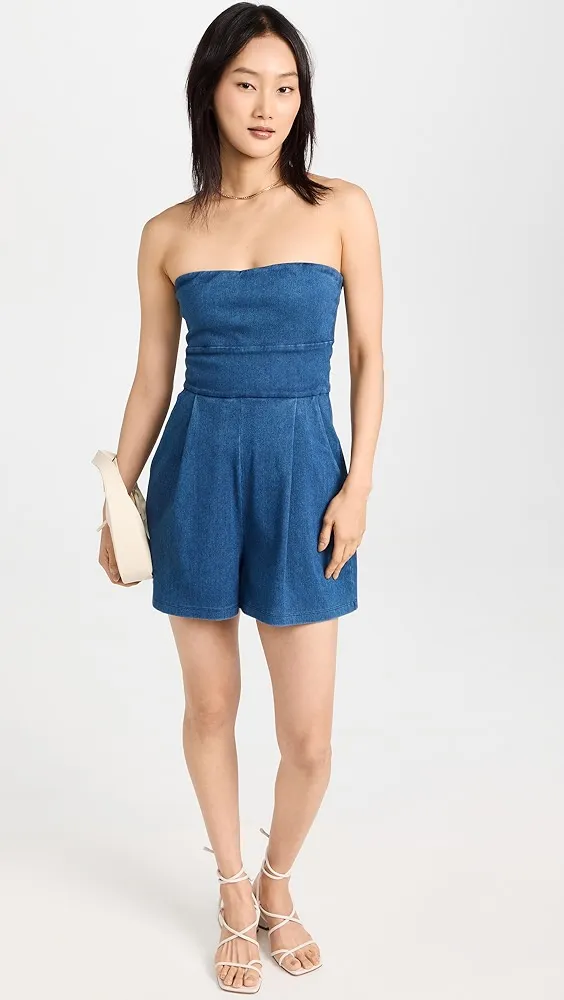 Susana Monaco   Stretch Denim Romper 