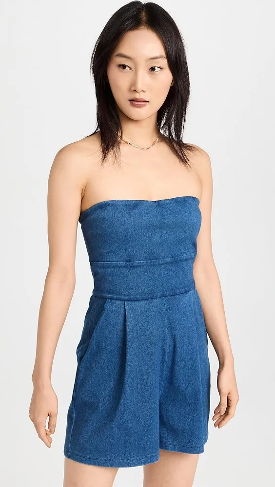 Susana Monaco   Stretch Denim Romper 