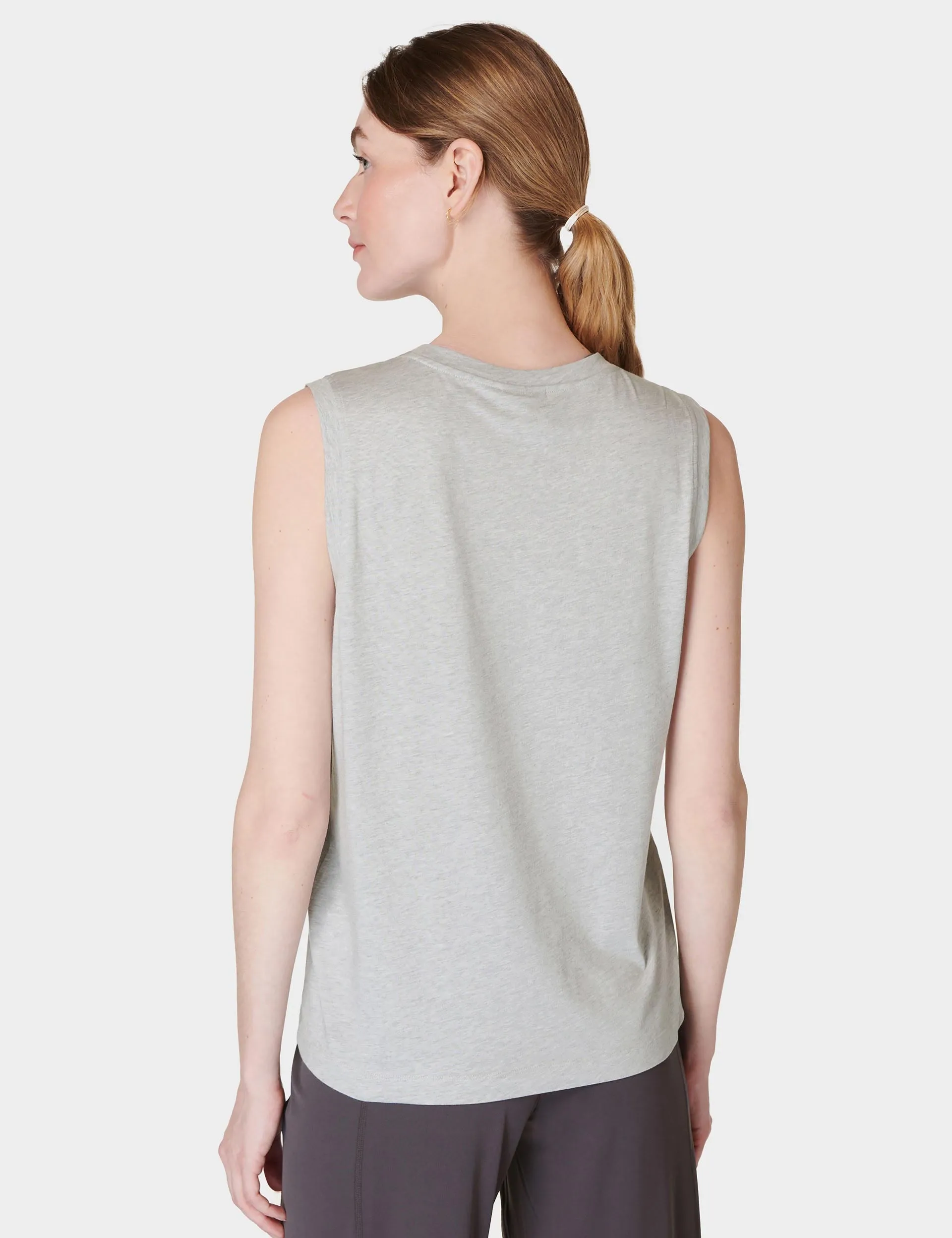 Sweaty Betty Essential Sleeveless Vest - Light Grey Marl