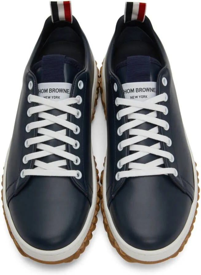 Thom Browne Navy Court Sneakers