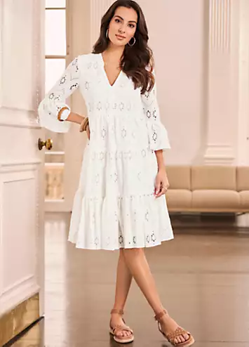 Together White Broderie Anglaise Tunic Dress