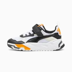 Trinity Sneakers Youth | PUMA White-PUMA Black-Vapor Gray-Clementine | PUMA Sustainable Fashion | PUMA 