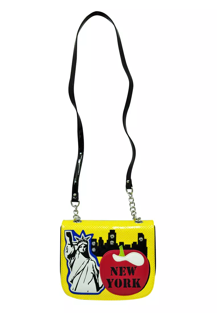 Tua By Braccialini TUA BY BRACCIALINI PU Cross Body Bag (YELLOW/BLACK)