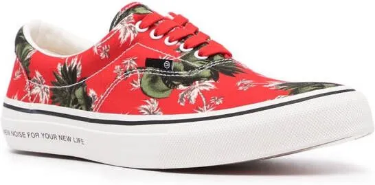 Undercover palm tree-print sneakers Red