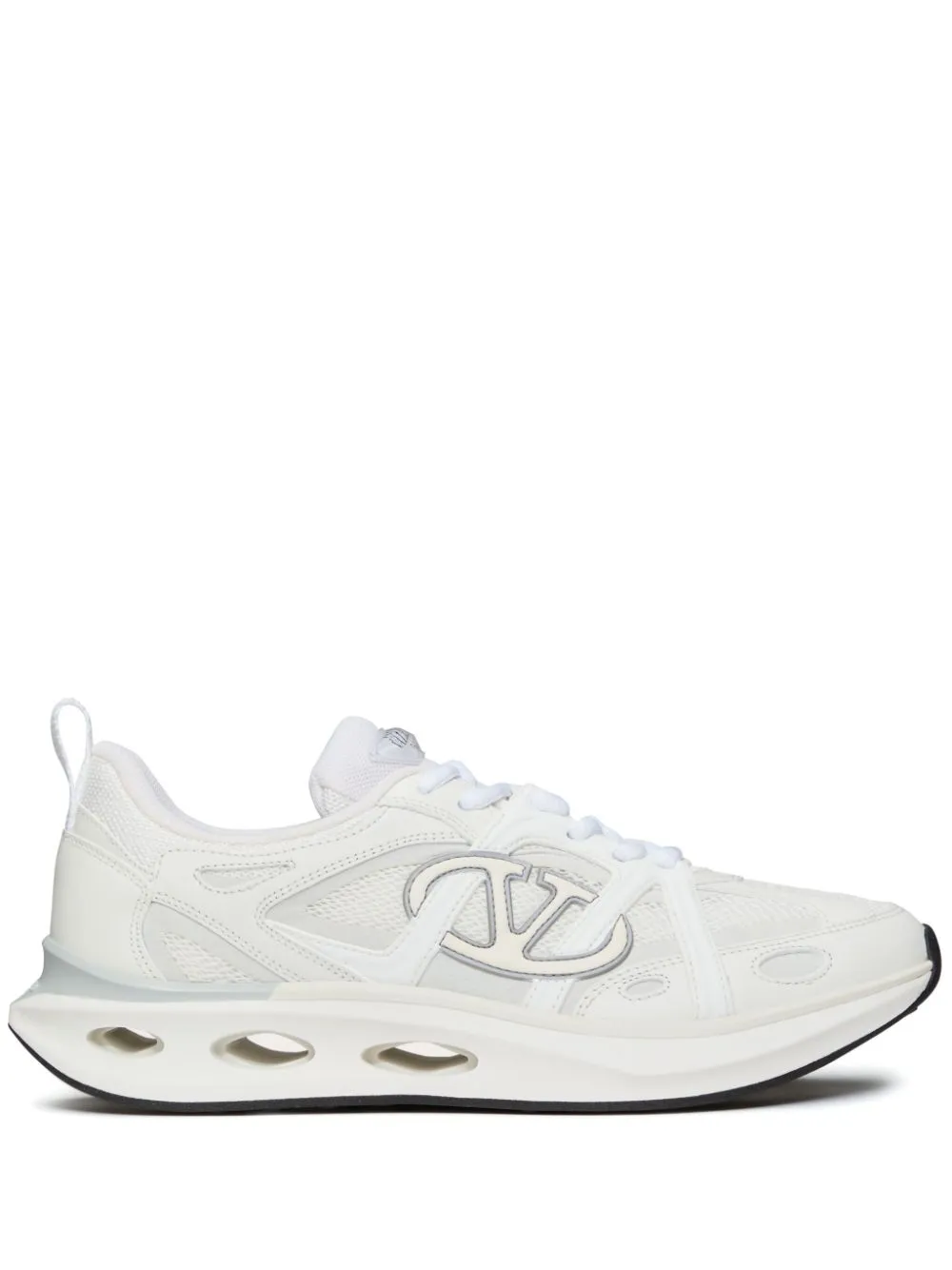 Valentino Garavani VLogo panelled lace-up sneakers - White