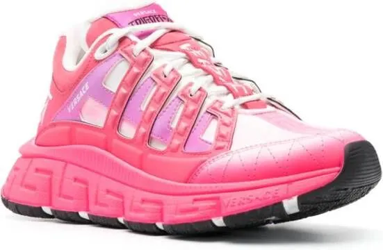 Versace Trigreca leather sneakers Pink