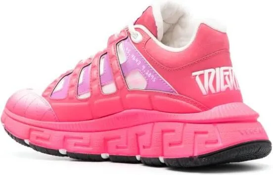 Versace Trigreca leather sneakers Pink