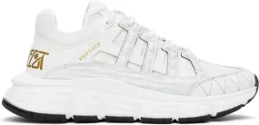 Versace White & Gold Trigreca Sneakers