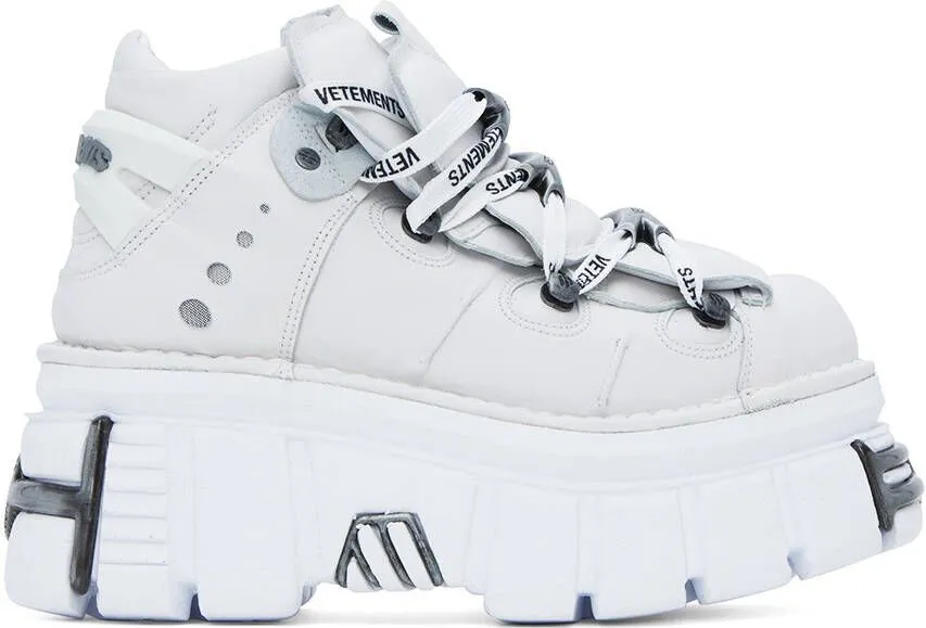 VETEMENTS White New Rock Edition Platform Sneakers