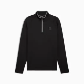 Waffle Fleece Quarter-Zip Men's Golf Top | PUMA Black | PUMA Exclusion List | PUMA 