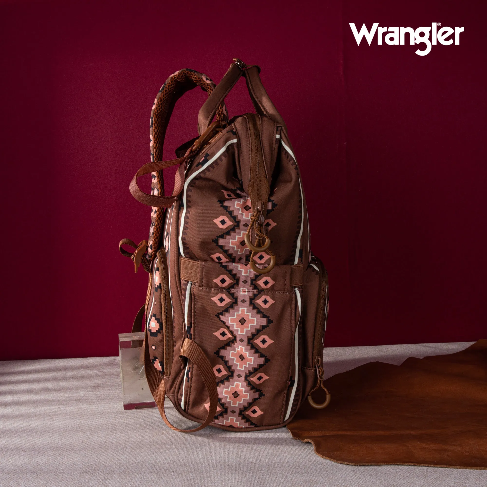 WG2204-9110 Wrangler Aztec Printed Callie Backpack- Camel