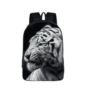 WHITE SIBERIAN TIGER HEAD BACKPACK