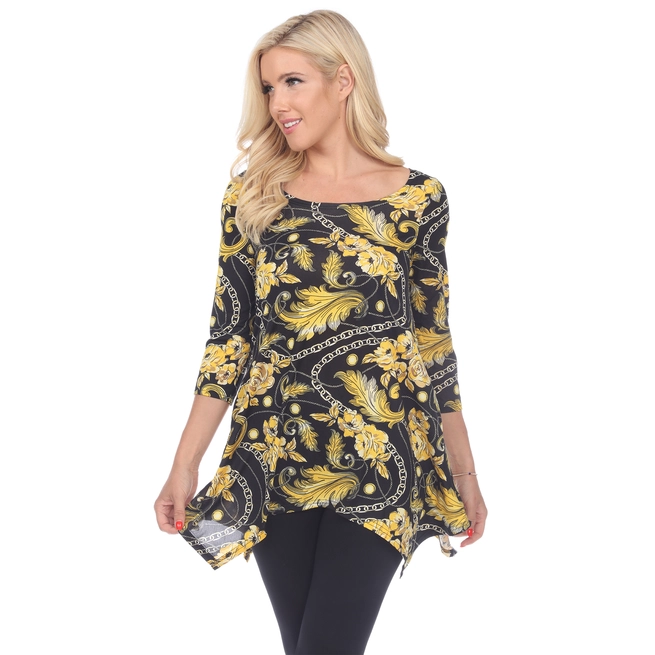 Women's Floral Chain Printed Tunic Top