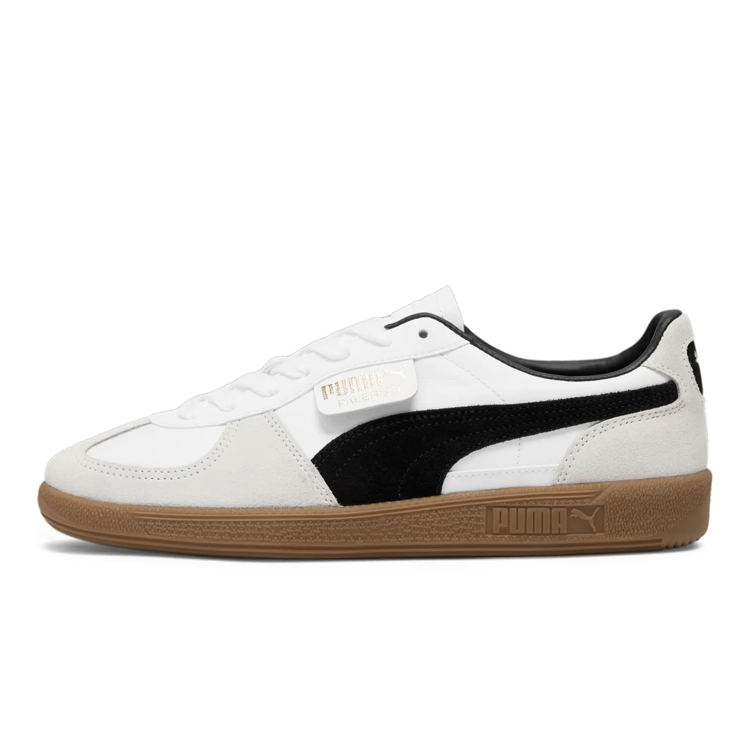 WOMEN'S PALERMO LEATHER PUMA WHITE/VAPOR GRAY/GUM | Bodega