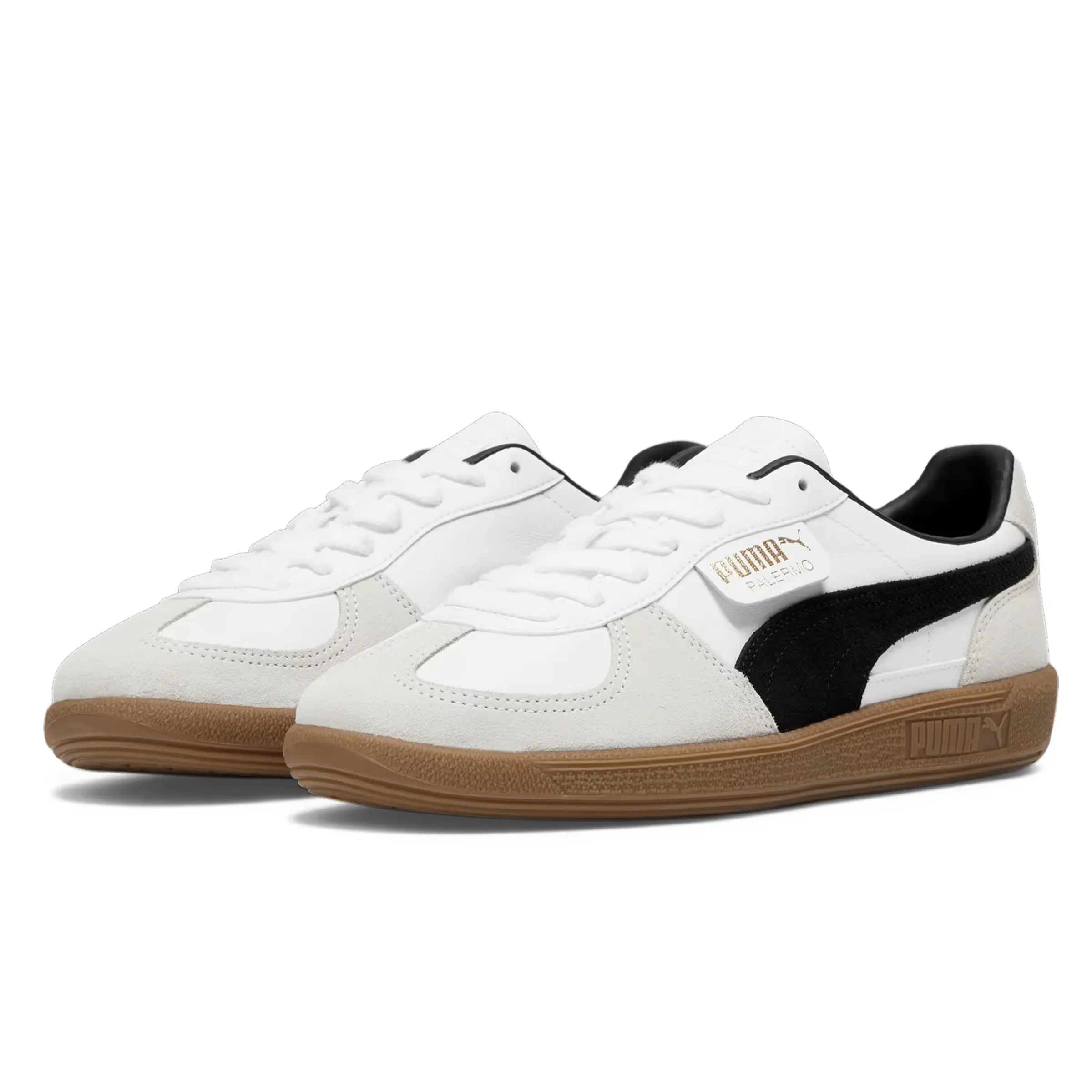 WOMEN'S PALERMO LEATHER PUMA WHITE/VAPOR GRAY/GUM | Bodega