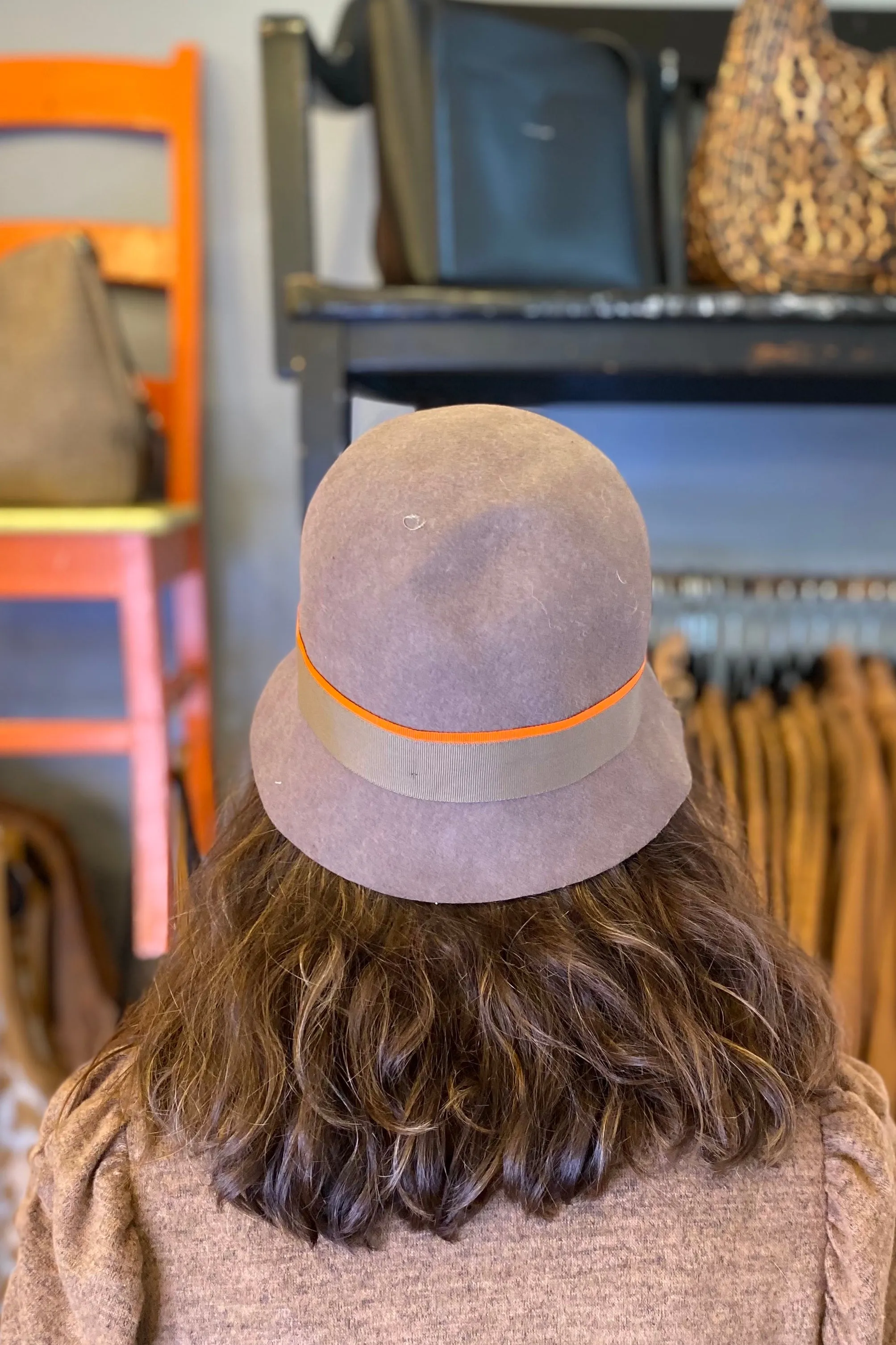 Wool Bucket Hat W/Ribbon