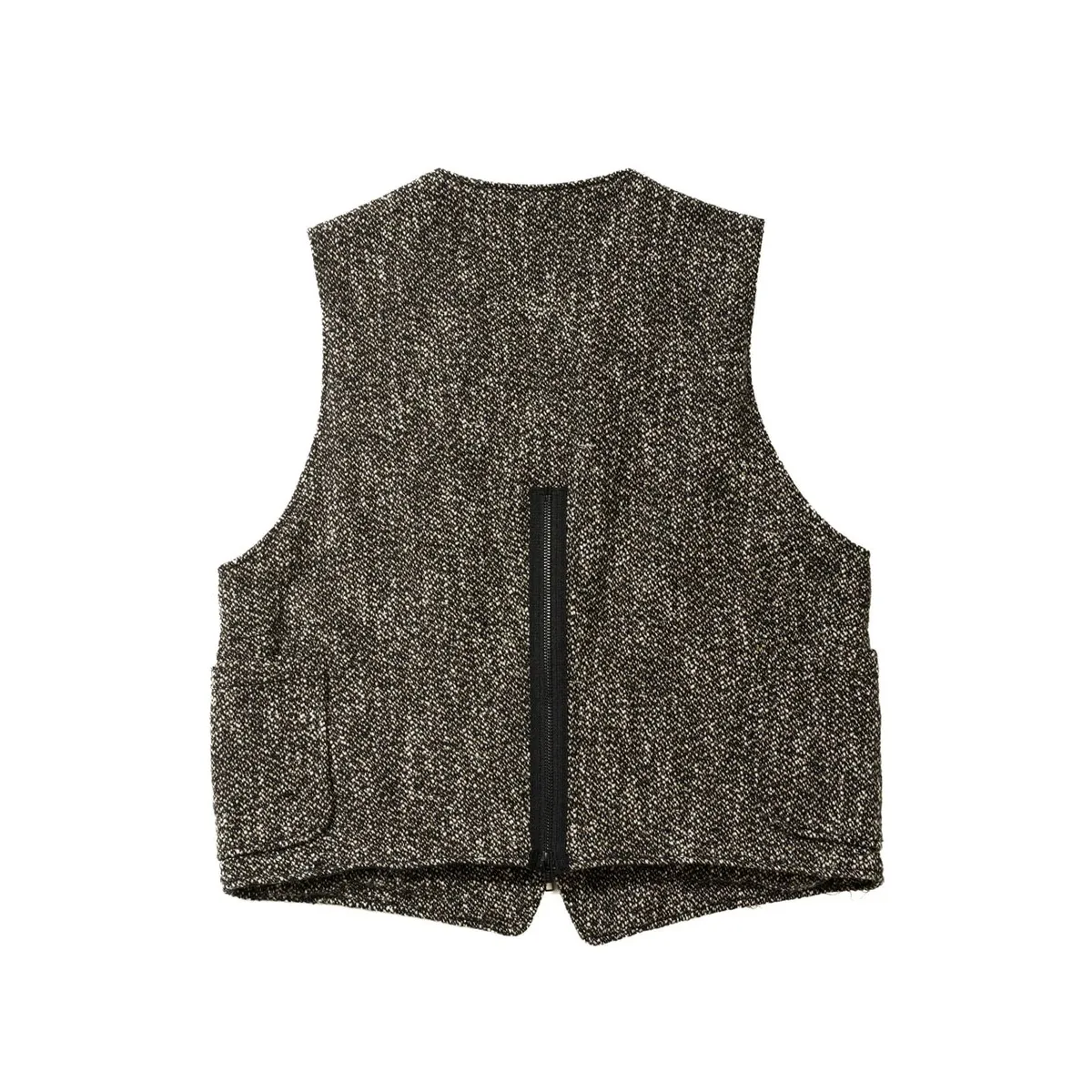 Wool Homespun ODD Vest - Brown/Black