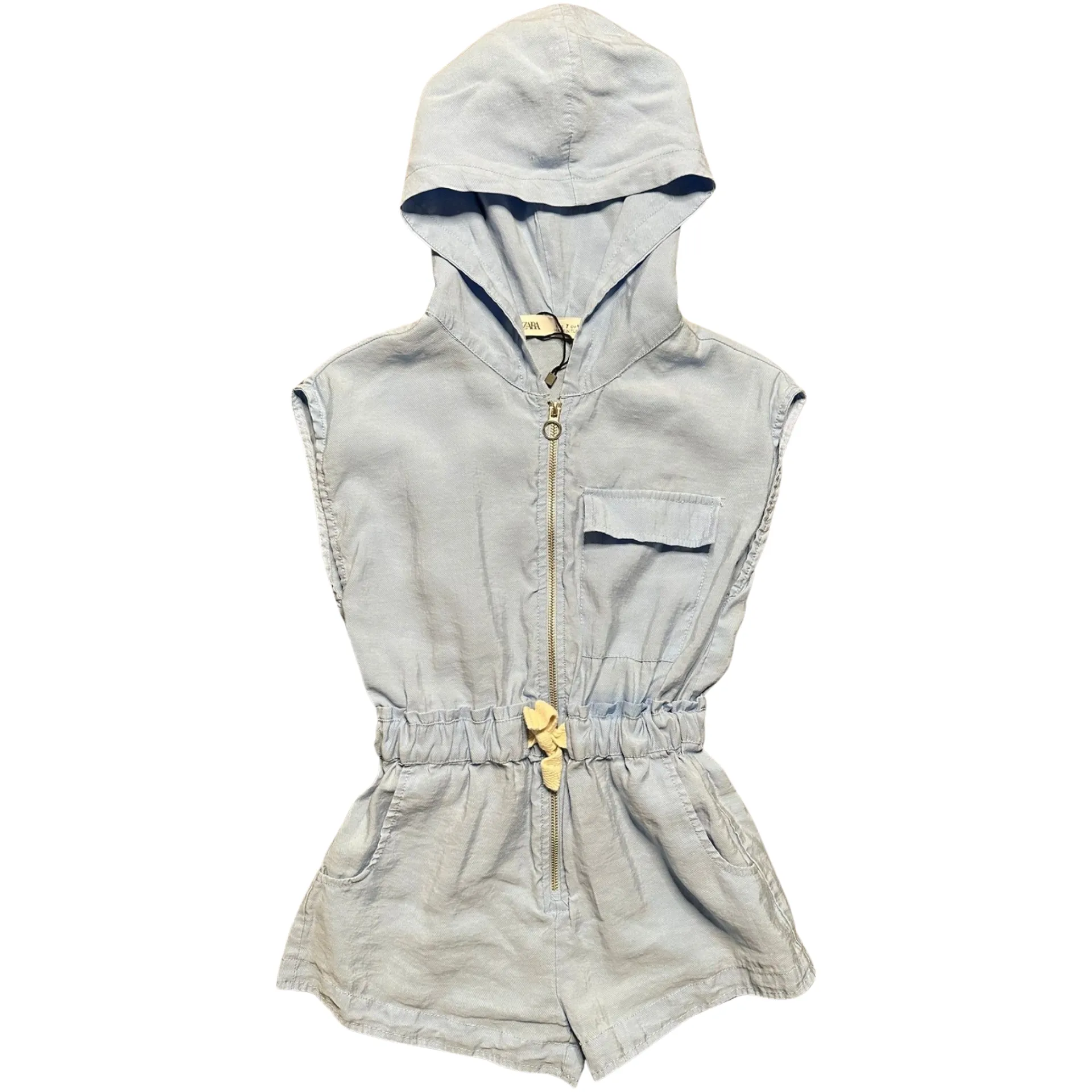 Zara Hooded Blue Romper